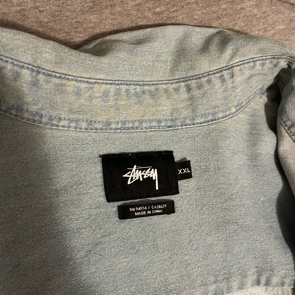 Vintage Stussy Demin Button Up XXL - Picture 2 of 4